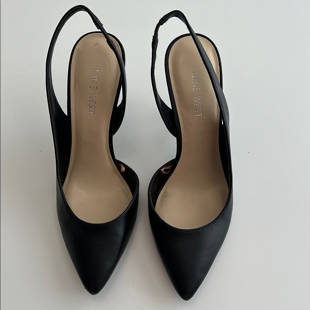 Nine West Black Slingback Heels
